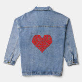 Denim jasje met wervelend hart jacket (Achterkant)