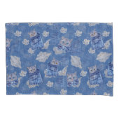 Denim Jean-contactdozen, Kittens en Lace Repeat Pa Kussensloop (Voorkant)