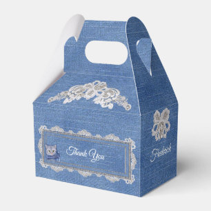 Denim Jean pockets, Kittens en Lace Bedankdoosjes