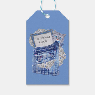Denim Jean pockets, Kittens en Lace Cadeaulabel