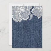 Denim Jean & White Lace Wedding Invitations (Dos)