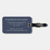  Denim Jeans Blauw Grijs Kleurlijnen Bagagelabel (Achterkant horizontaal)