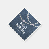 Denim, jeans Cocktail Paper Napkins Servet (Hoek)