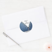 Denim Jeans gerafeld & Diamonds Ronde Sticker Labe (Envelop)