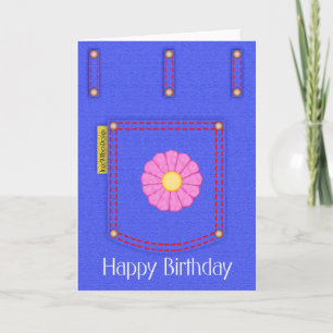 Denim Jeans Pocket Happy Birthday-kaart Kaart