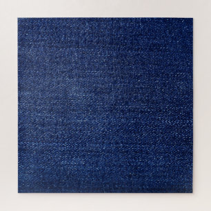 Denim jeans stof: getextureerde achtergrond. legpuzzel