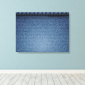 Denim jeans textuur canvas afdruk (Insitu (Houten vloer))