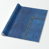 Denim Jeans wrappingpapier Cadeaupapier (Uitgerold)
