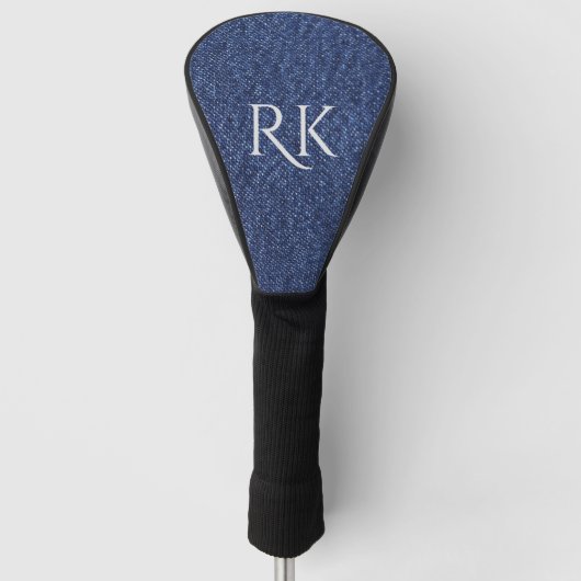 Denim Kijk Monogram Golfheadcover (Voorkant)