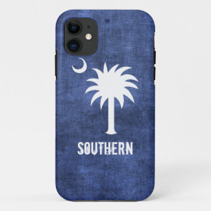 Denim Kijk South Carolina Palmetto Tree iPhone 11 Hoesje