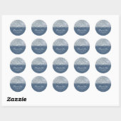Denim & Lace Rustic Romance Shower Favor Sticker (Vel)