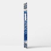 Denim lijst. Gedrukt denimweefsel met rand Case-Mate iPhone Case (Achterkant / Rechts)