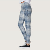 Denim Look Cracker Plaid Leggings (Gauche)