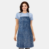 Denim Look Custom Family Monogram  Schort (Gedragen)