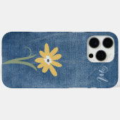 Denim Look Daisy Monogram Case-Mate iPhone Case (Achterkant (horizontaal))