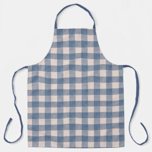 Denim Look Gingham Check Mooi Schort