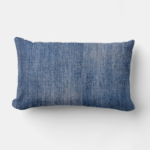 DENIM-LOOK LUMBAR PILLOW KUSSEN