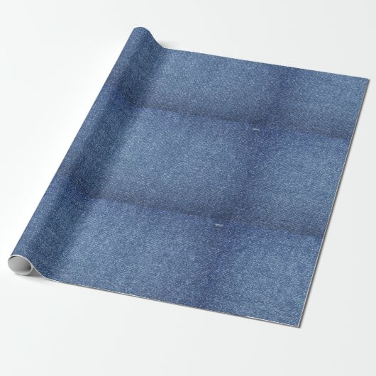 Denim-look-pakpapier Cadeaupapier (Uitgerold)