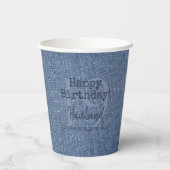 Denim look Paper Cups HAMbyWG Papieren Bekers (Achterkant)