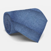 Denim-look stropdas (Opgerold)