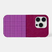 Denim Magenta Et Tartan, Coussin (Verso Horizontal)