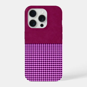 Denim Magenta Et Tartan, Coussin