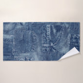 Denim-materiaal Badhanddoek (Badhanddoek)