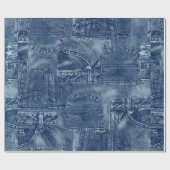 Denim-materiaal Cadeaupapier (Vlak)
