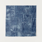 Denim-materiaal Wandkleed (Voorkant (horizontaal))