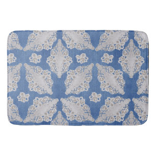 Denim met kant herhalen Patroon Badmat