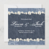 Denim n Daisies Save the Date Aankondiging Western (Achterkant)