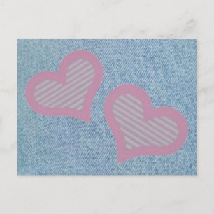 Denim-n-Hearts-Briefkaart Briefkaart