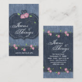 Denim n Rozen Visitekaartje Shabby Chic (Voorkant / Achterkant)