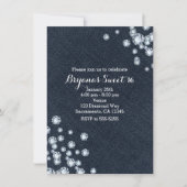 Dénim noir et diamants Invitation à la fête d'anni (Devant)