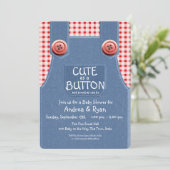 Denim Overalls Cute as a Button Kaart (Staand voorkant)