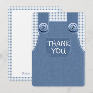Denim Overalls mite en tant que Carte de remerciem