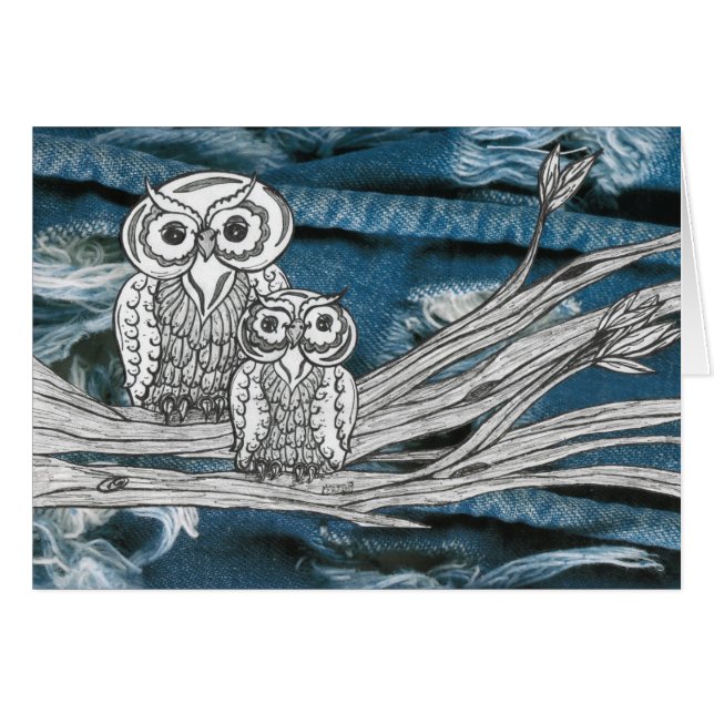 Denim Owls (Voorkant Horizontaal)