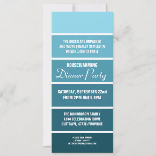 Denim Paint Sample Kaart Housewarming Invitation