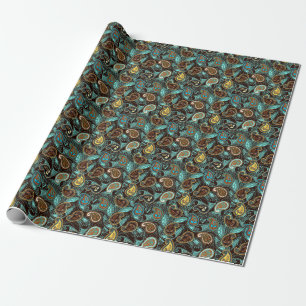 Denim Paisley: Naadloze jeans textuur patroon Cadeaupapier