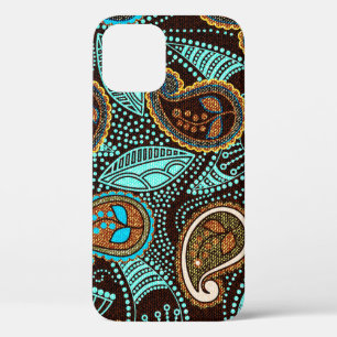 Denim Paisley: Naadloze jeans textuur patroon iPhone 12 Hoesje