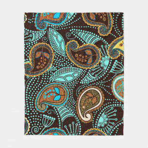 Denim Paisley: Naadloze jeans textuur patroon Fleece Deken