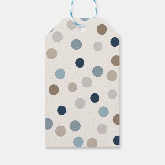 Denim Patchwork Bear Napkins Cadeaulabel (Achterkant)