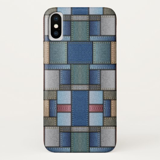 Denim Patchwork Case-Mate iPhone Case (Achterkant)