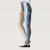 Denim patchwork: gerecycled jeans tapijt. leggings (Links)