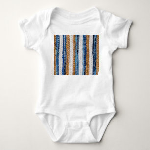 Denim patchwork: gerecycled jeans tapijt. romper