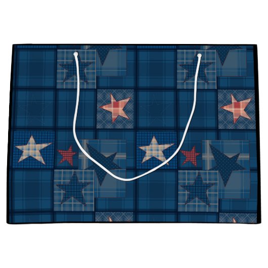 Denim-patchwork Groot Cadeauzakje (Voorkant)