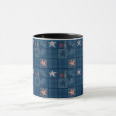 Denim patchwork mok (Midden)