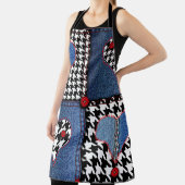 Denim Patchwork: naadloos stoffenpatroon Schort (Insitu)