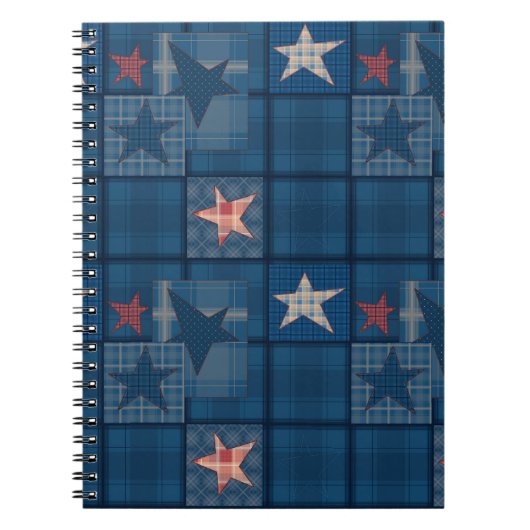 Denim-patchwork Notitieboek (Voorkant)