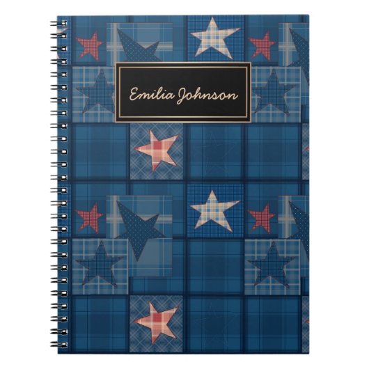Denim-patchwork Notitieboek (Voorkant)